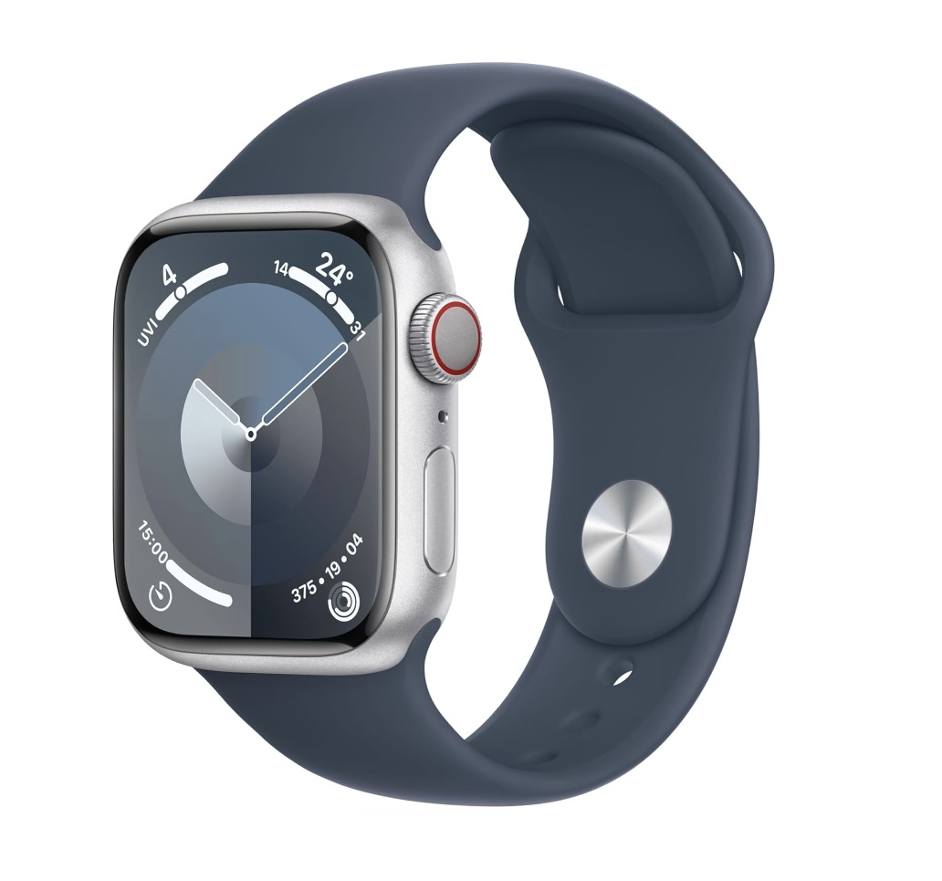Apple Watch Series 9 4G 41mm Aluminium Silber Sportarmband Sturmblau M L Kaufen